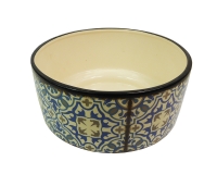 Ciotola Maiolica D. 18,5 H. 9,6 Decorazione Composizione Floreale