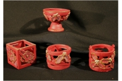 Poker Vasetti Forati Porta Tealight Cotto