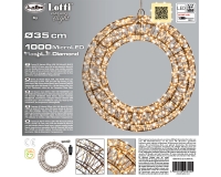 Corona Metallo 1000 Micro Led D 35 Addobbi Natalizi