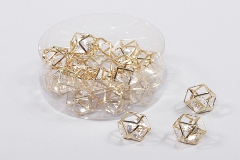 Pz 24 Applicazione Oro C/strass Cm 2 Accessori Wedding