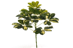 Ramo Scheflera Real Touch 55 Cm Fiore Artificiale Verde Decoro Composizione