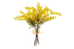 Mazzo Mimosa 5 Steli Cm 40 Fiori Artificiale Decorazione Regalo Festa Della Donna