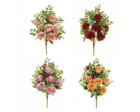 Bush Rose Wax Fiori Artificiali Composizione Floreale