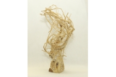 Radici Naturali Di Abete Sbiancate Con Neve Da 30x20x50 Cm Circa