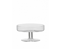 Alzata Vaso In Vetro Con Bordo H.12 D.14 Cm Decorazione Arredo