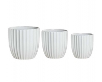 Set Vaso Striato S/3 Ceramica Colorata Decorazioni Composizione Floreale Primavera Pasqua