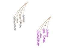 Ramo Glicine Iridescente Cm 133 Artificiali Decorativi Addobbi Natale