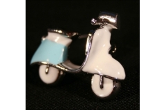 Spilla Vespa Lazio Strass Acciaio