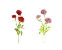 Ramo Ranuncolo 3 fiori Artificiali Decorazione Addobbi Composizione