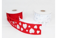Nastro Panno Forato Cuori Cm 4x5 Mt