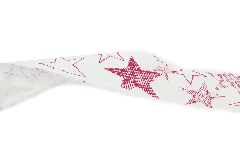 Nastro Cotone Stars Mm 40 Mt 3 Confezionamento Decorazione Natale
