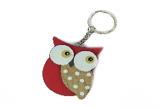 Kit Portachiave Gufo Legno Con Sacchetto Carta Laurea