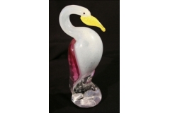 Pellicano Vetro Tipo Murano Colorato 28 Cm