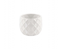 Vasetto Ceramica Bianco Assortito D 7 H 6,5 Composizione Floreale