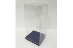 Scatola Trasparente Con Fondo Blu 8x8x18 Pz 10