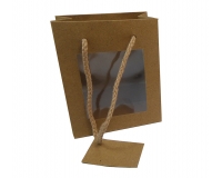 Buste Kraft Finestra 11,5x14+6,5 Pz 12 Decorazioni Confezionamento