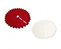 Copri Base Albero Maglia Ponpon D 100 Decorazioni Natale