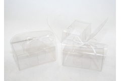 10 Astucci Trasparenti Con Fori 9.5x6.5x4 Cm