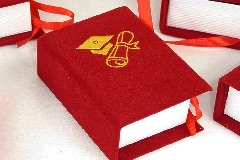 Pz 6 Astuccio Libro Laurea Portaconfetti 5,5x8xH.3 Cm Vellutato