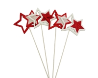 Pick Stella Legno Pz 14 Decorazione Linea Natale