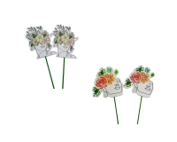 Pick Viso Donna Fiori Pz 12 Decorazione Addobbi Primavera Pasqua