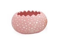 Ciotola Vaso Uovo Pois 17x11 H 10 Decorazione Primavera Pasqua