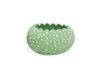 Ciotola Vaso Uovo Pois 17x11 H 10 Decorazione Primavera Pasqua