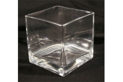 Vasetto Vetro Trasp Contenitore X Confetti Cubo 8x8x8 Cm
