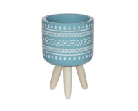 Vaso Kim Cotto Colorato D. 12 H. 18 Treppiedi Decorazione Fioristi
