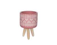 Vaso Kim Cotto Colorato D. 12 H. 18 Treppiedi Decorazione Fioristi