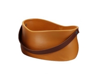 Vaso Manico Ecopelle 19,5 X 13,5 H. 10 Decorazione Composizione