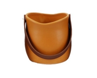 Vaso Manico Ecopelle D.13  H.12 Decorazione Composizione