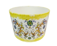 Vaso Cilindro Maiolica D. 26 H. 17  Ceramica Addobbi Decorazione