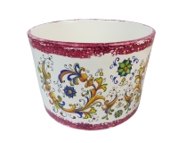 Vaso Cilindro Maiolica D. 26 H. 17  Ceramica Addobbi Decorazione