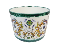 Vaso Cilindro Maiolica D. 26 H. 17  Ceramica Addobbi Decorazione