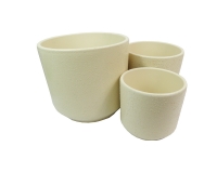 Vaso Ceramica Sabbiato S/3 D 19 15 12 Decorazione Casa