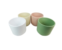 Vaso Ceramica Sabbiato S/3 D 19 15 12 Decorazione Casa
