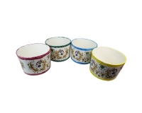 Vaso Cilindro Maiolica D. 26 H. 17  Ceramica Addobbi Decorazione