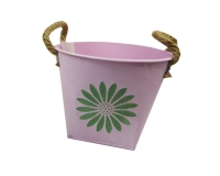 Vaso Latta Fiore 13,5x11,5 Decorazione Primavera Pasqua Addobbi