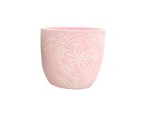 Vaso Pastello Fiori D 13,5 H 12,5 Composizione Floreale