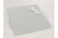 Specchio Quadro Satinato Con Cuori 35x35 Cm
