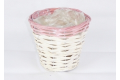 Cachepot Pink-white D.12.5x12.5h