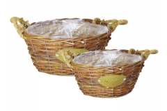 Cesto Tondo Manici Juta S/2