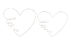 2 Cuori In Metallo Love 67x67 E 48x48 Addobbi Wedding