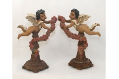 Angelo Cherubino Con Ghirlanda Floreale
