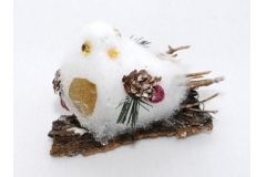Uccellino Neve Country 14x8 Cm