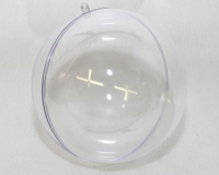 Sfera Apribile In Plastica Trasparente Diametro 12 Cm Pz 6