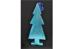 Silhouette Albero Di Natale Color Cobalto Lucido Shine 55x22 Cm