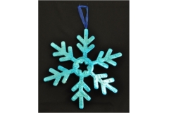 Fiocco Di Neve Di Natale Color Cobalto Lucido Shine Diametro 40 Cm