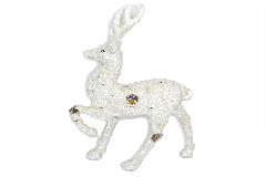 Renna Effetto Ghiaccio Grande 20xH.32 Cm Decorazioni Arredo Natale